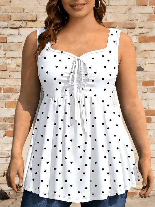 plus size womens printed loose tank top