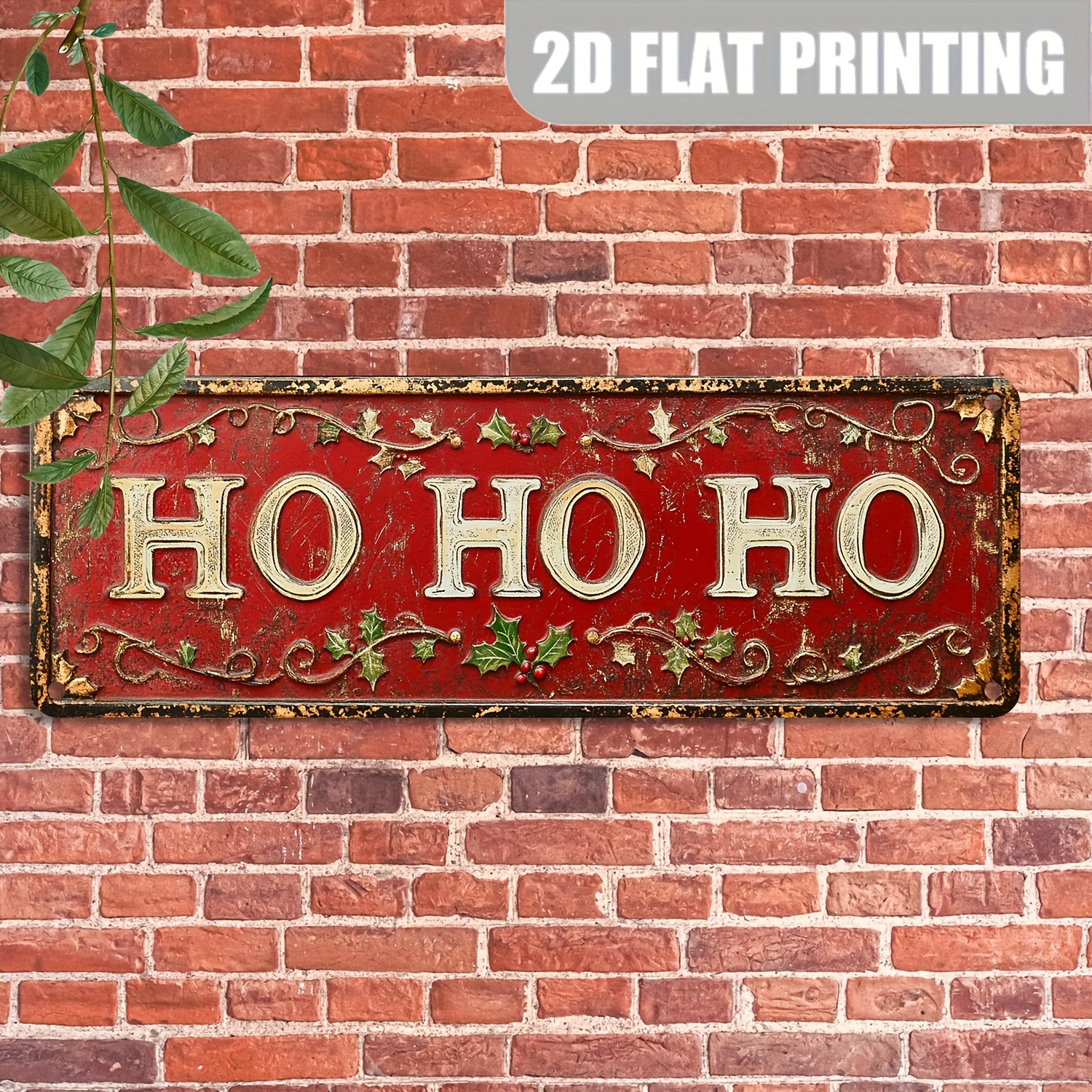 

Stainless Steel Christmas Sign - 3.7"x10.8" | , Waterproof & Dustproof Outdoor Decor For Porch, Wall, Yard | Gift