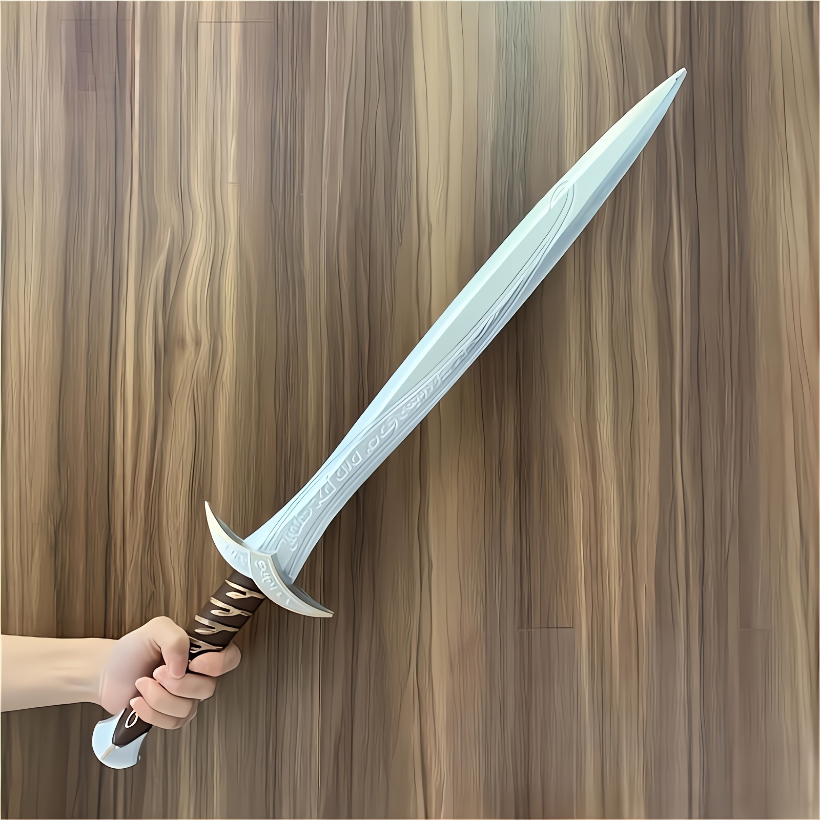 

1pc Tpu Elf Sword - Authentic White Blade, Safe Simulation Stabbing Toy, Ideal For Roleplay And Cosplay Accessories