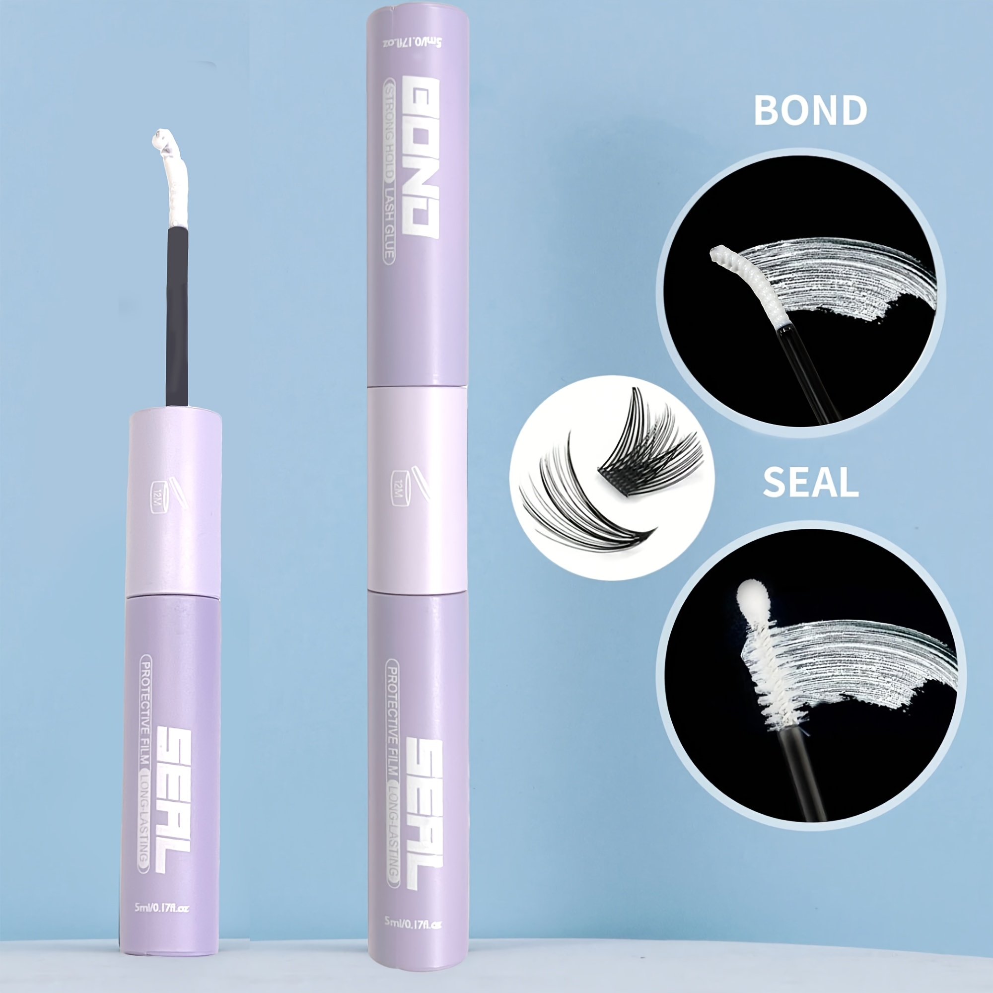 This Eyelash A , Dries Quickly, Is Waterproof, And Has A Long-lasting Formula. Transparent, Leaves No White Residue, And Features A Fine Brush For Easy Application. Perfect For Beginners
