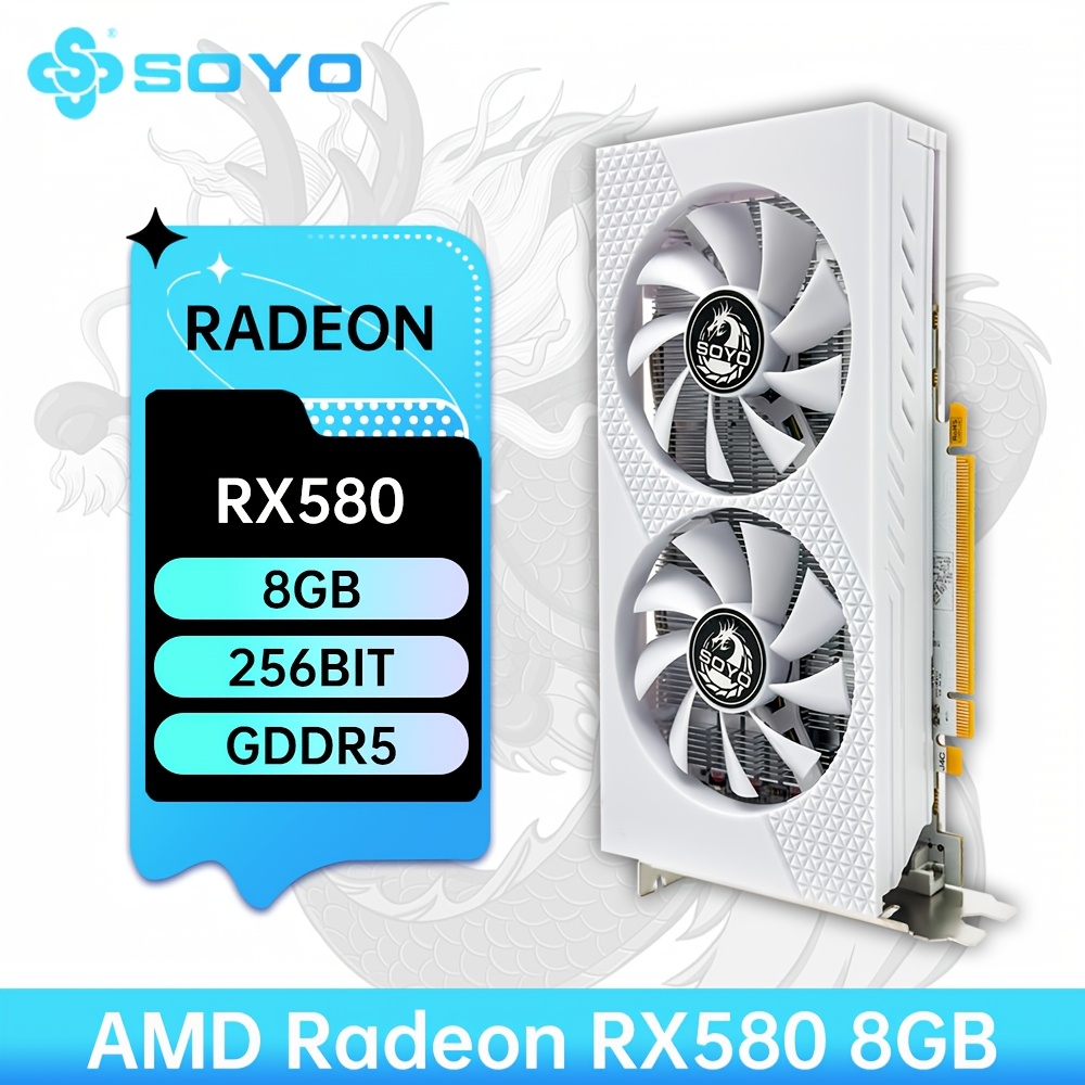 rx580 8gb gddr5 pcie 3.0 x16 dual - Temu