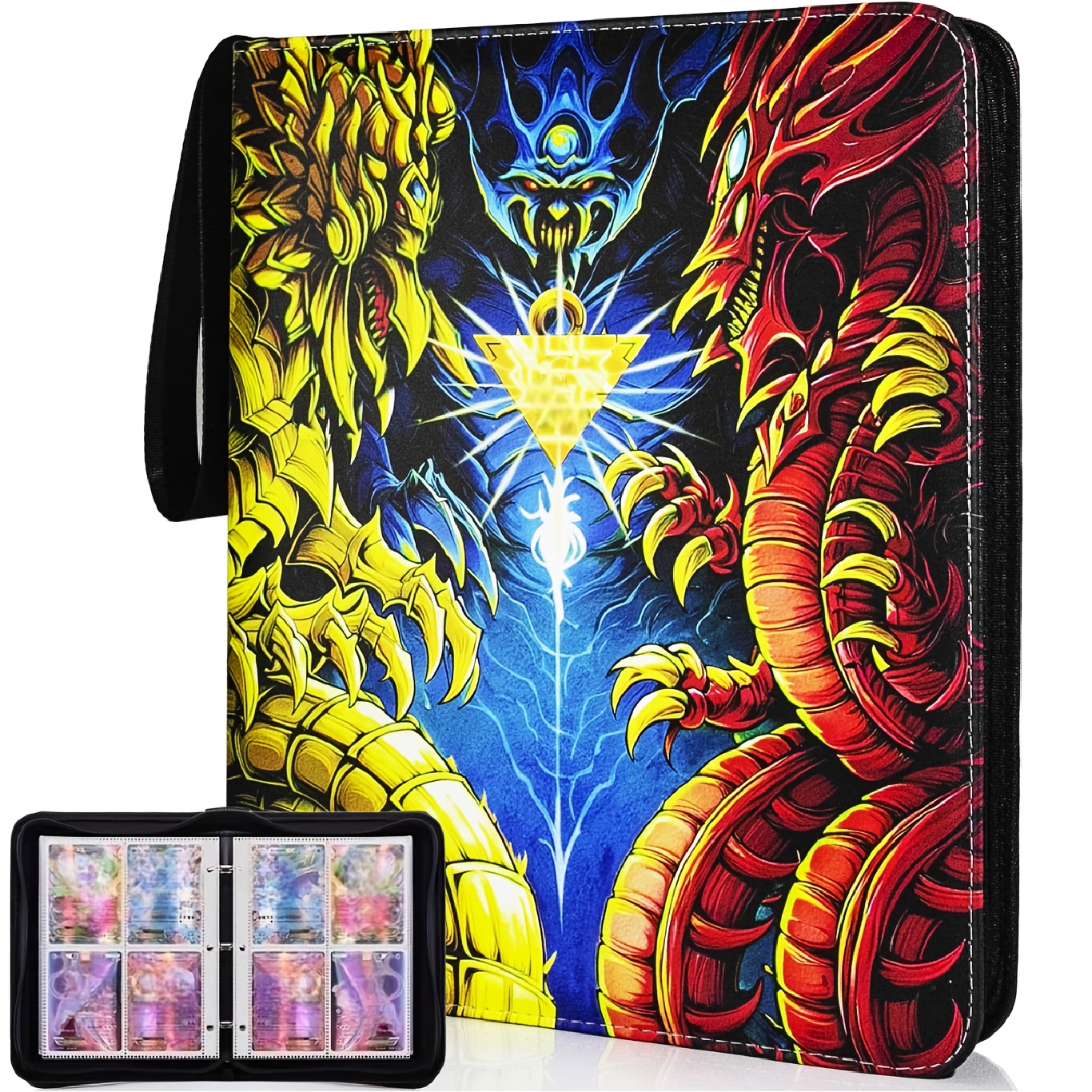 Collectible Card Album With 400/900 Pocket Card Slots And Three-ring Binder