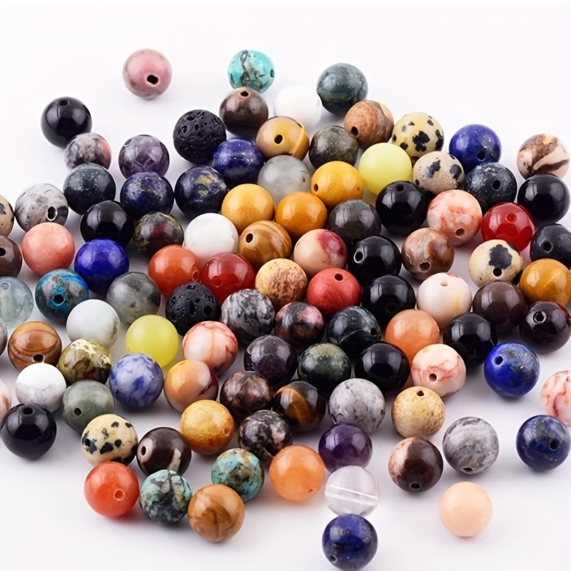 

100 Diy Natural Stone Beads For Necklace Bracelet And Earrings Making