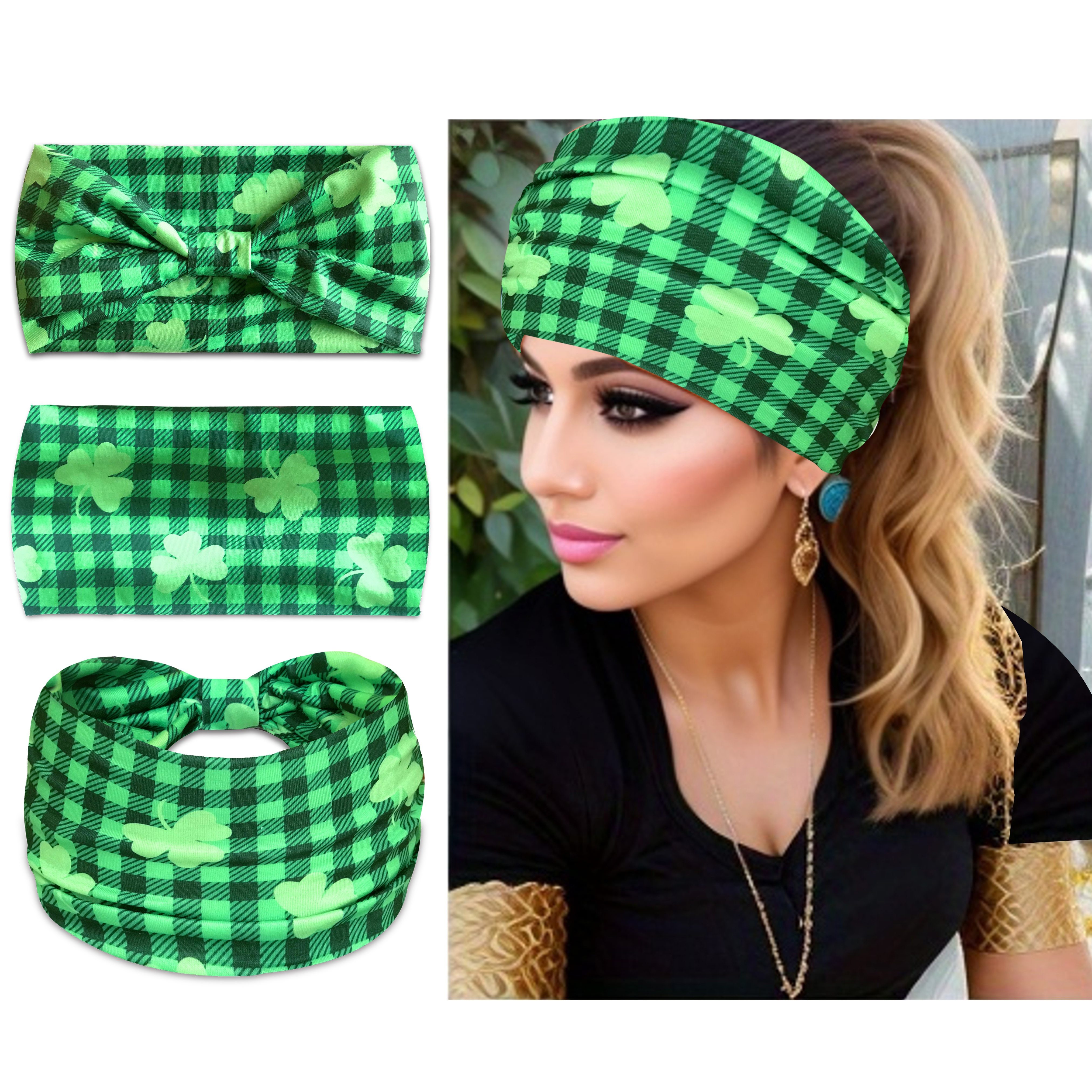 Bandana Headband Green - Temu