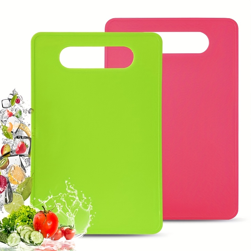 2pcs Flexible Cutting Boards, Plastic Cutting Boards For Kitchen, Non-slip Cutting Mat For Meat And Vegetables