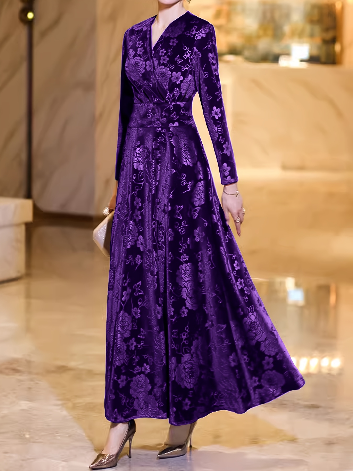 purple dresses sold on Temu United States