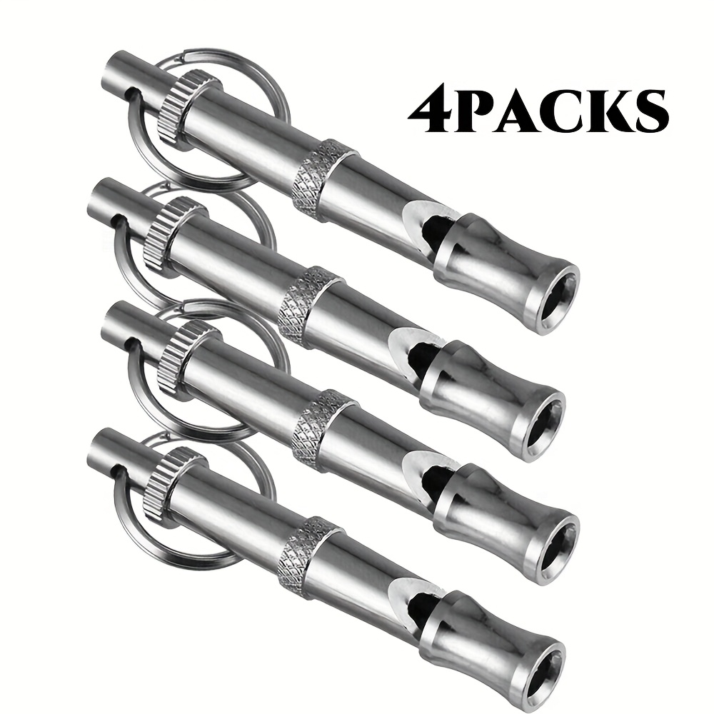 TEMU 4pcs Adjustable Dog Obedience Anti-barking Pet Dog Training Whistles, For Repeated Guidance And Training Use, Recommended To A Dog Training Tutorial