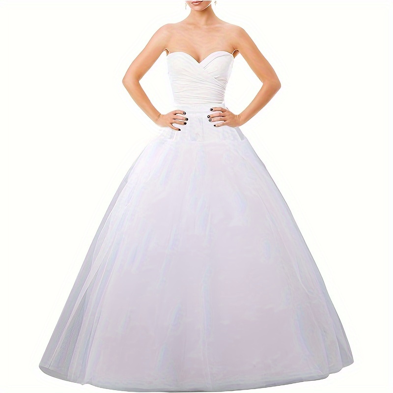 

Elegant -line Crinoline Petticoat For Bridal Gowns - 4 , No Hoop, Soft Tulle Fabric, Adjustable Waist Size 22"-36.2", Wedding Dresses & Formal Attire