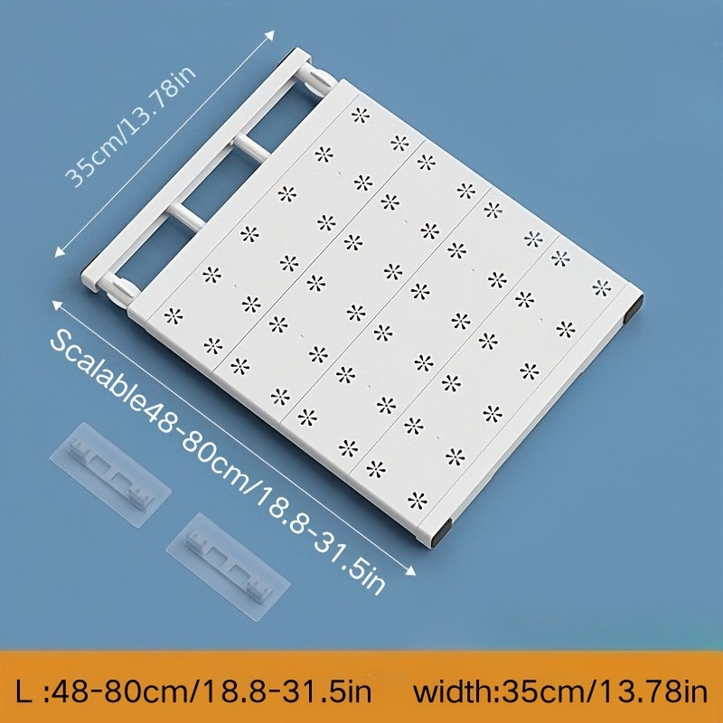 TEMU Versatile Wardrobe Shelving Unit, Sink Organizer, Expandable Cabinet Storage Solution, Wardrobe Separator, No-drill Hanging Rack, Cabinet Partition, And Supplies