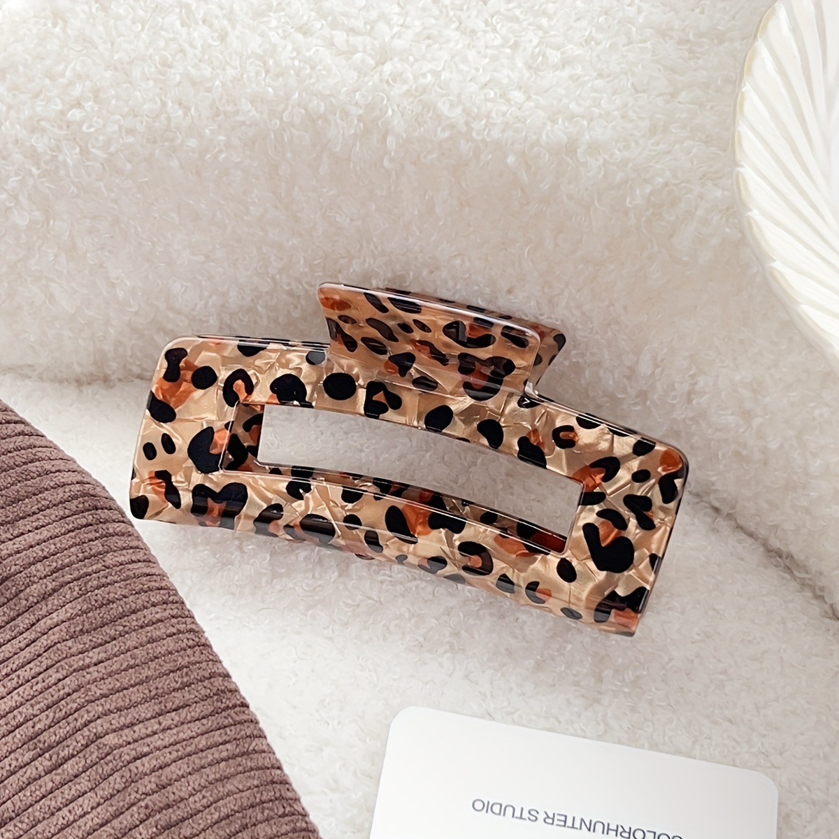 E-shop Neuer Leopardenmuster Großer Herbst- und Winter-Grab-Clip - Geeignet für tägliches Matching - Haarvolumen ist geeignet für