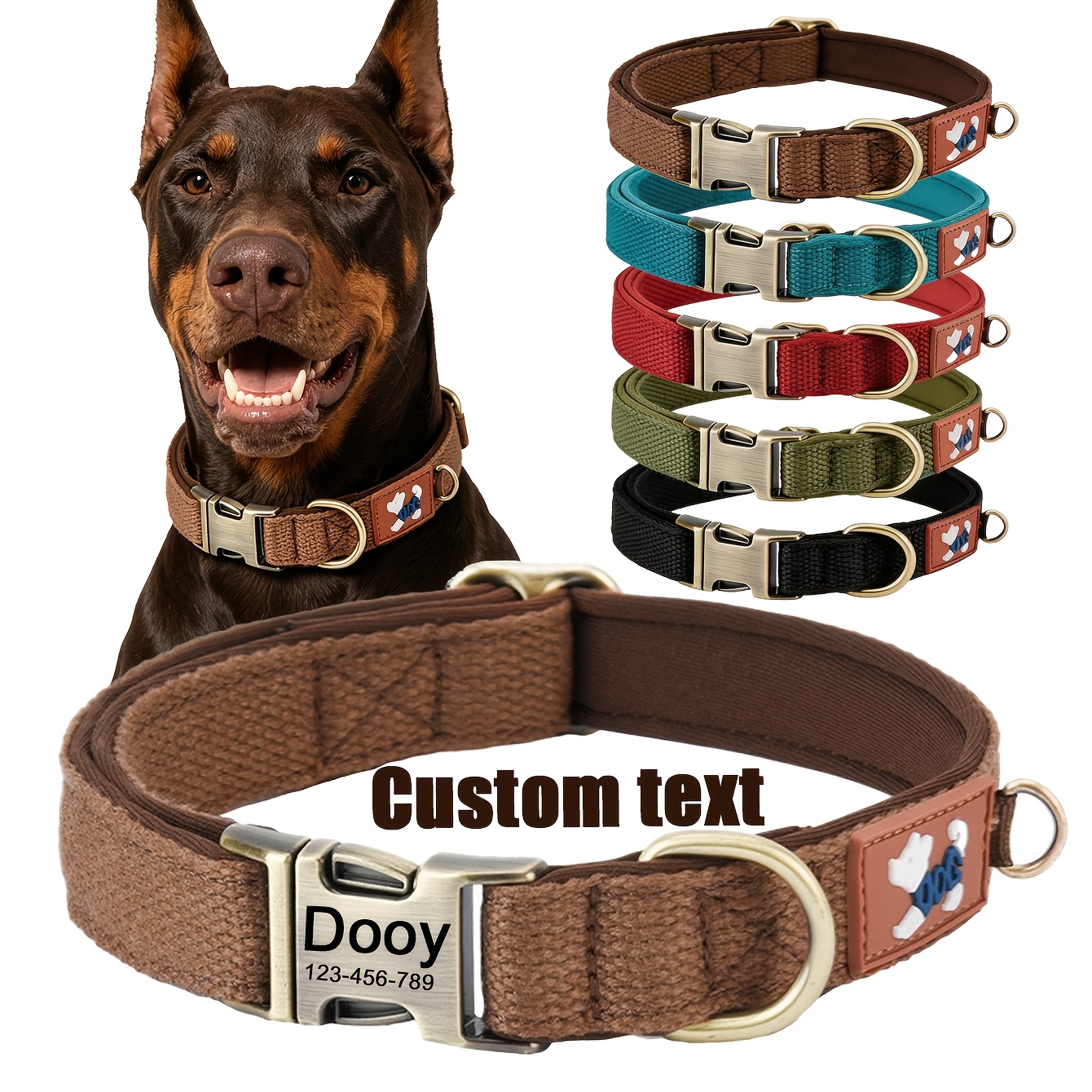 Vintage-Style Dog Collar, Wear-Resistant and Durable