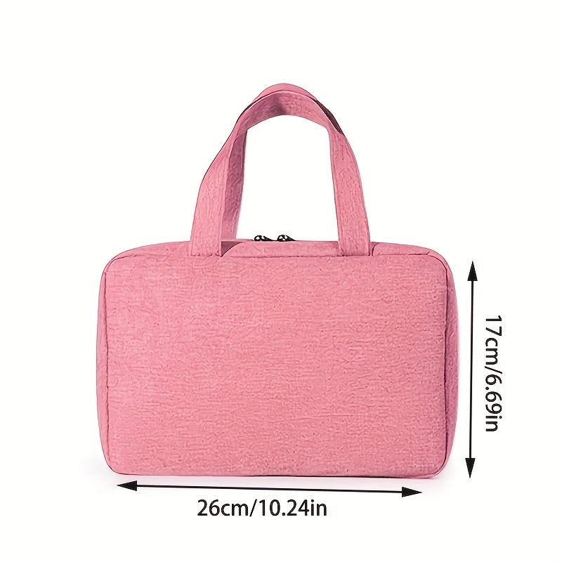 mens travel toiletry organizer bag with zipper closure lightweight oxford fabric makeup skincare storage compact with multiple compartments makeup pouch portable design   easy clean material stylish accessory Product details 0