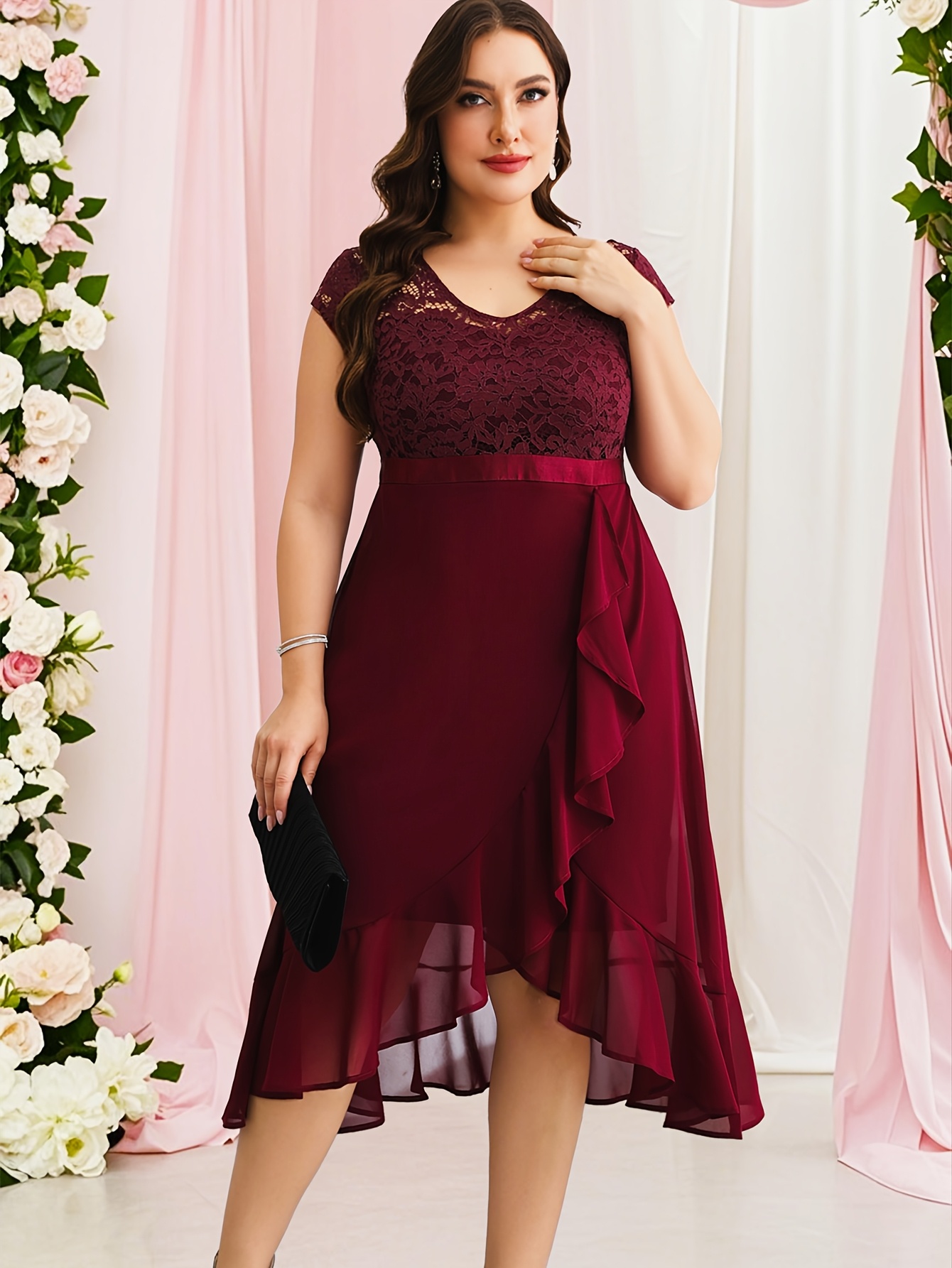 chinese dress ladies Confte - Vittoria Lace Midi Bridal Shower Dress