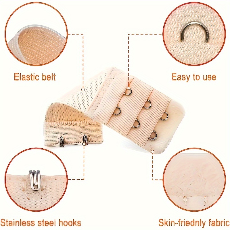 12pcs Elastic Bra Buckle Underwear Extended Hook and Eyelet Back Closure Adjuster for Bras
