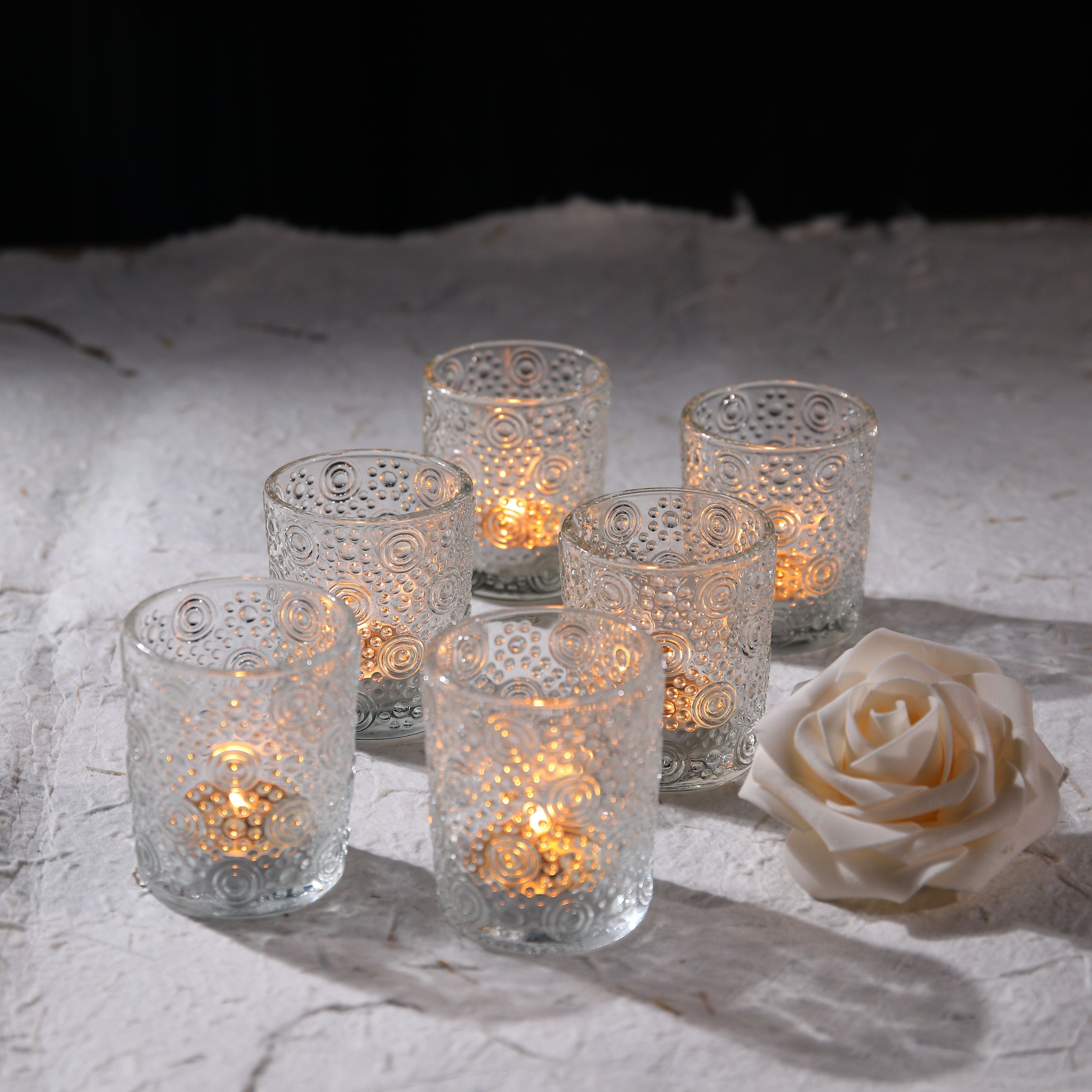 

12/24/36 Pack Clear Votive Candle Holders, Glass Tealight Candle Holders Bulk For Wedding Centerpiece Table Decor, Tea Lights Candle Holders For Dinner Table, Birthday Party