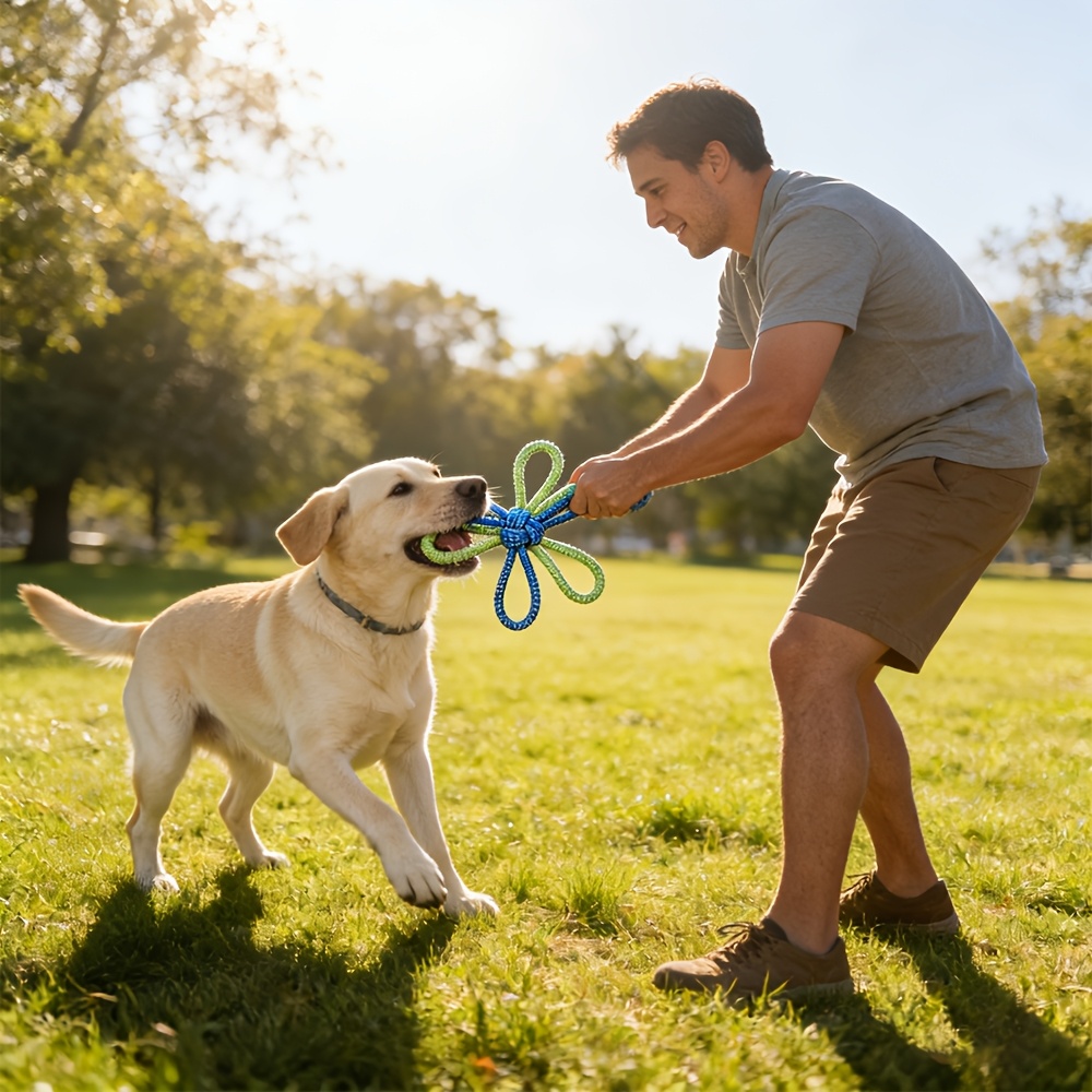Flower-Shaped Dog Bite Toy for Interactive Training