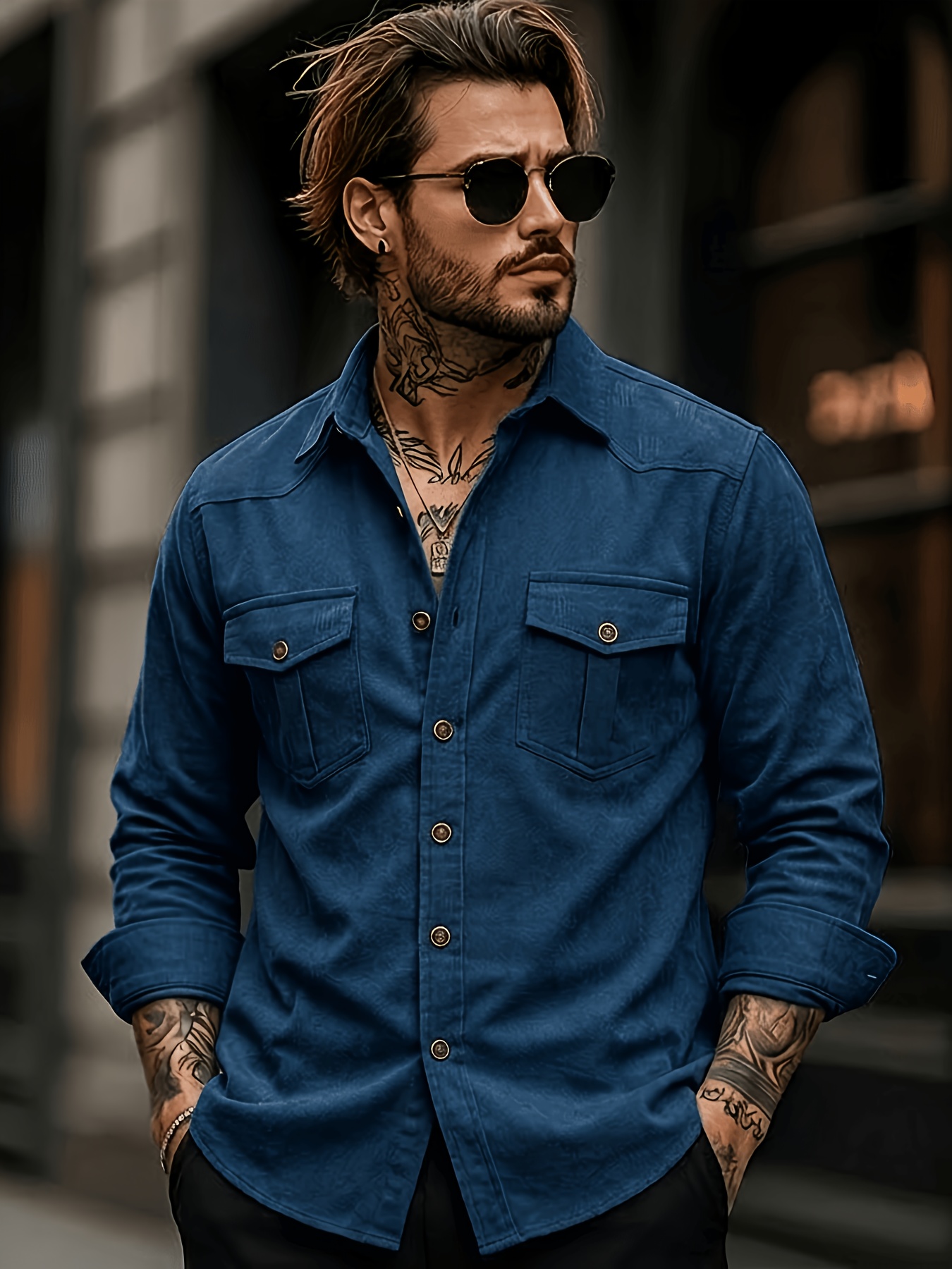 New Spring/Autumn Washed Distressed Stiff Cotton Fashion Casual Men's Denim Jacket