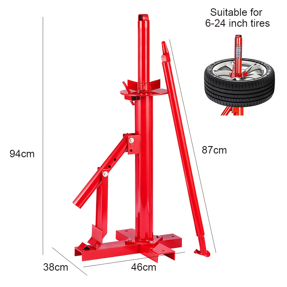 E-shop Manueller Reifenwechsler, Tragbarer Hand-Perlenbrecher Montagewerkzeug für 6" - 24" Reifen, Kompatibel mit Auto LKW Anhänger, Tire Mounting