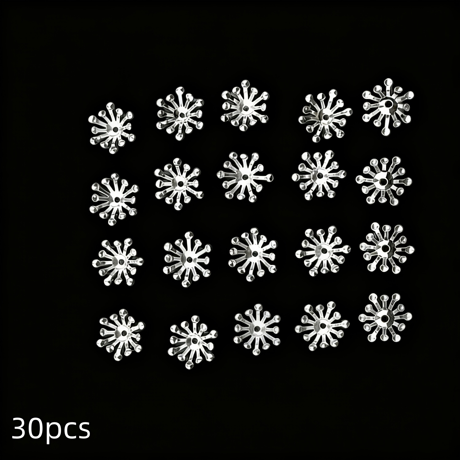 30/60pcs Flower Shaped Sewing Fasteners for Crafts