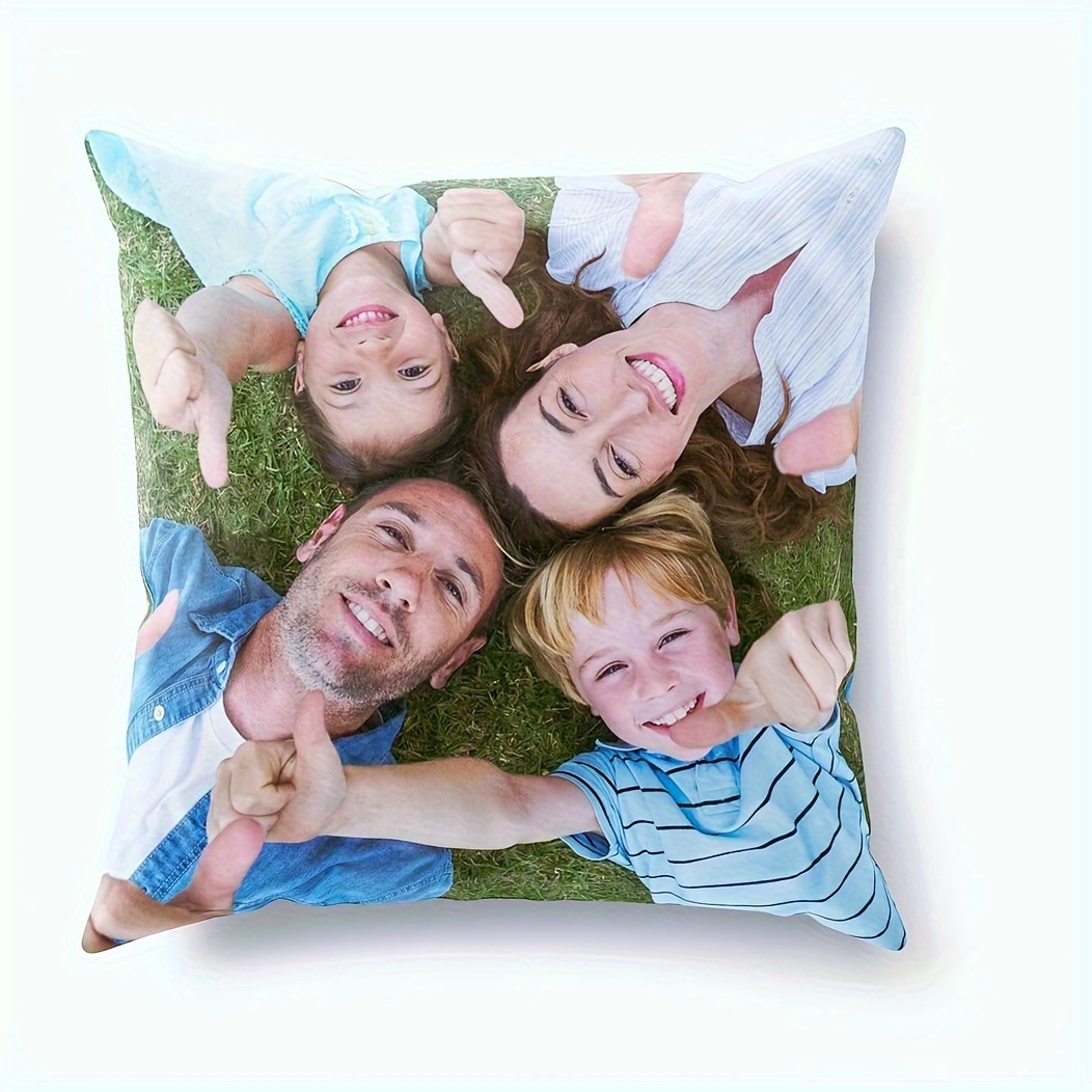 

1pc Customized Personalized Pillowcase, Double-sided Printing, Hand Washable, With Zipper. Suitable For Items As Sofas, Beds, And Cars. Pillows With Holiday Photos Printed On Are The Best Gifts For