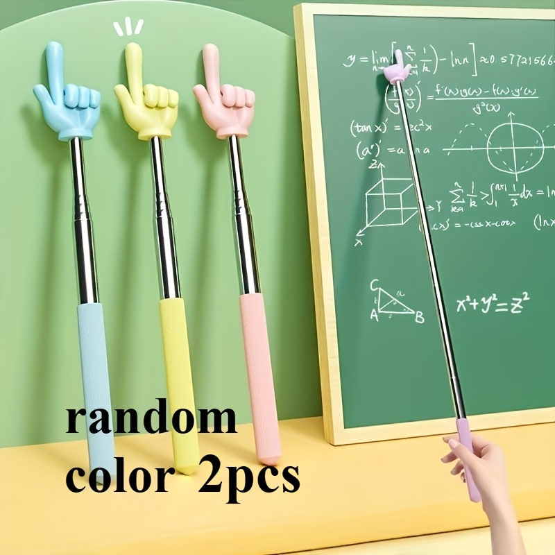 TEMU Paquete de 3 varillas señalizadoras retráctiles de , color aleatorio (2/3 piezas), varilla señalizadora para enseñanza, variedad a elegir,