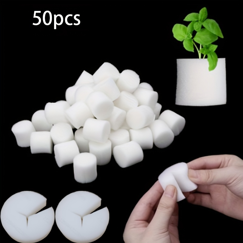 TEMU Système de hydroponique terre, 50 ou 60 pièces, avec éponge - Utilisation intérieure/extérieure. Convient pour les légumes, les herbes