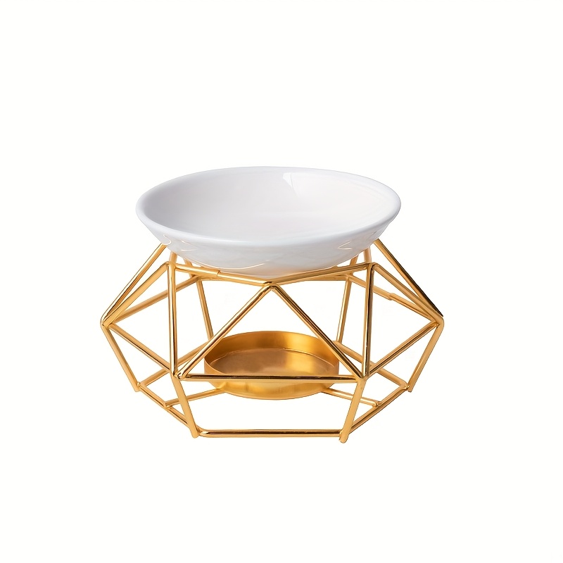 1pc Wrought Iron Diffuser, Essential Oil Lamp, Candle Lamp, Ceramic Diffuser, Air Purifying And Calming Essential Oil Burner