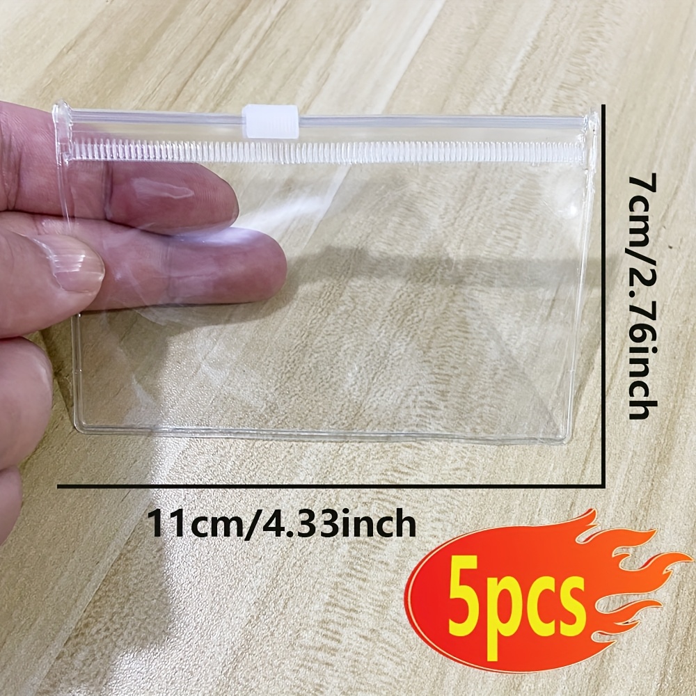 TEMU Pack de 5/15/25 Sacs de Rangement pour Bijoux, Pochettes Transparentes à Fermeture Éclair, Sacs Organisateurs Réutilisables, Taille 4,33x2,76