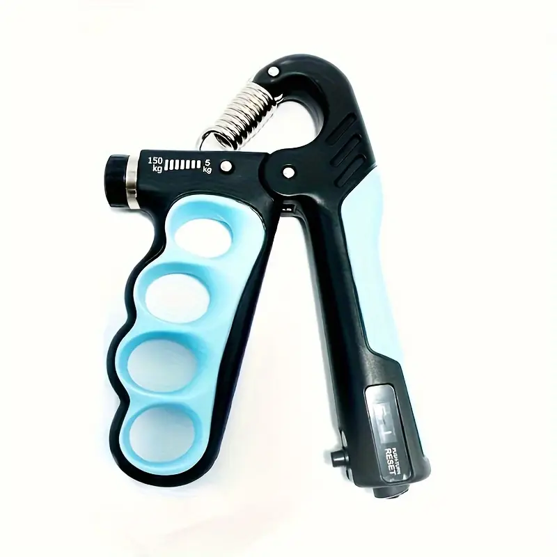 1pc mechanical counting grip strength trainer adjustable 5 150kg hand exercise for muscle training pp material blue green purple no power required fitness equipment for home gym use Product details 9