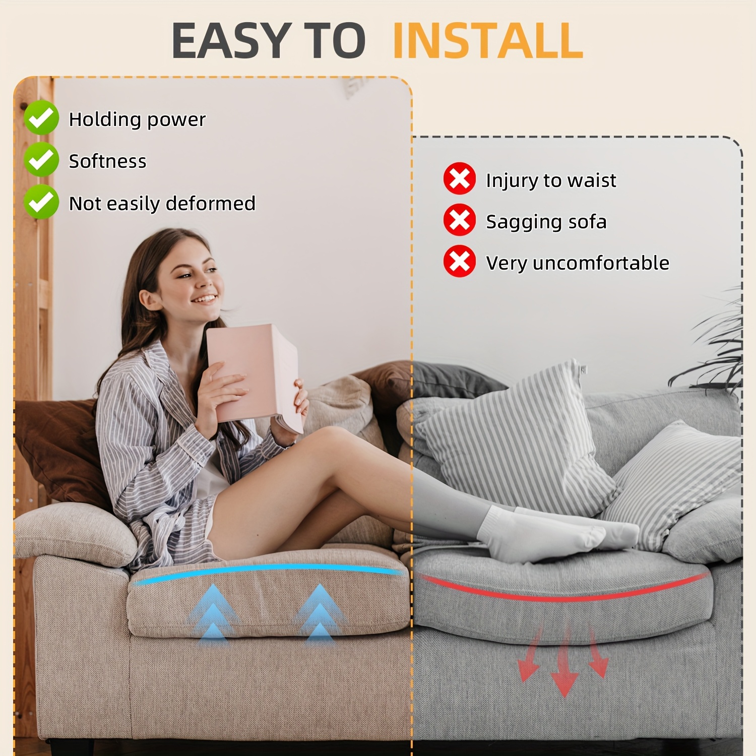 1pc high density polyurethane sofa cushion support pad Temu