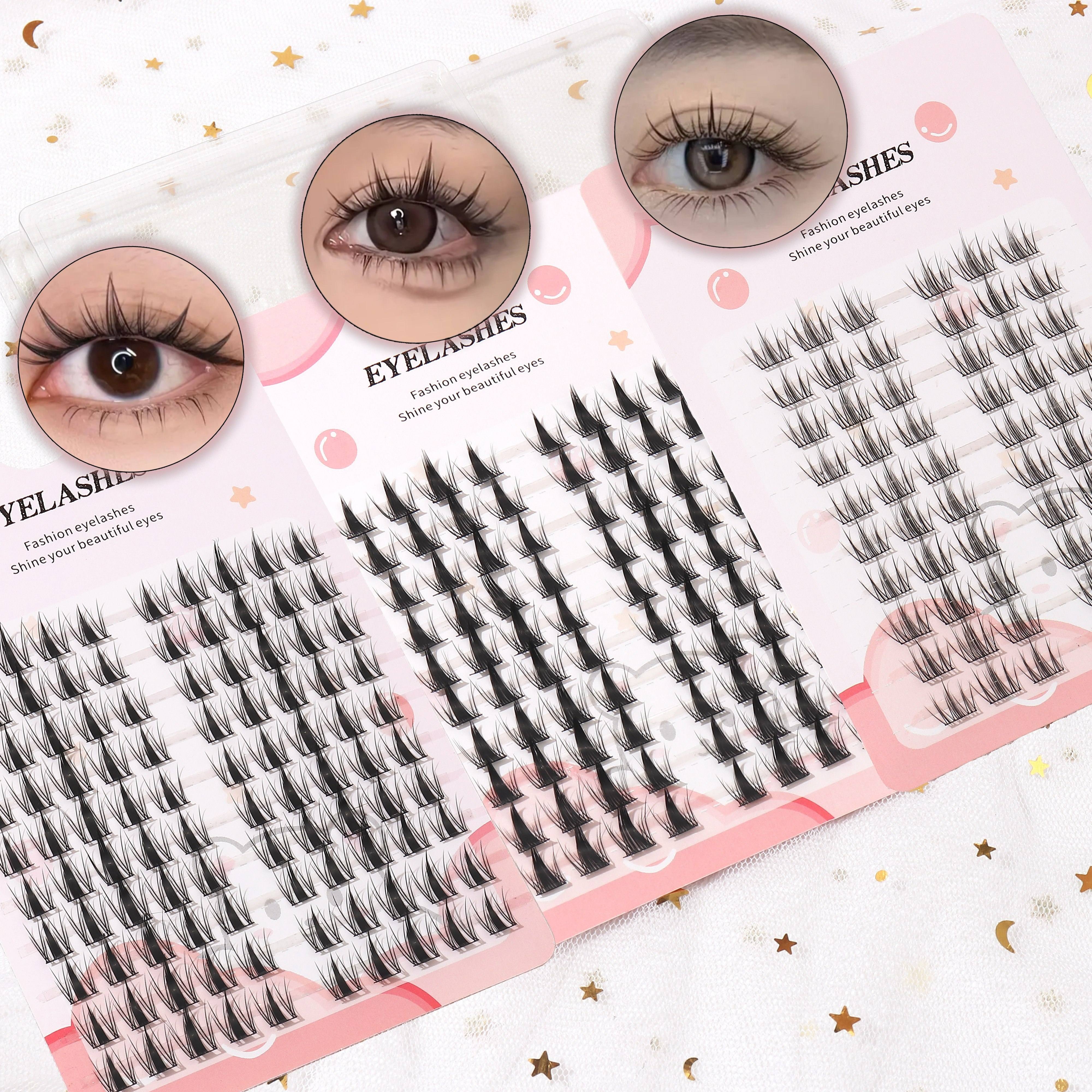 

10 Diy False Eyelashes Set, Anime Cosplay, Bundle , Reusable , For Women And - Non-scented,