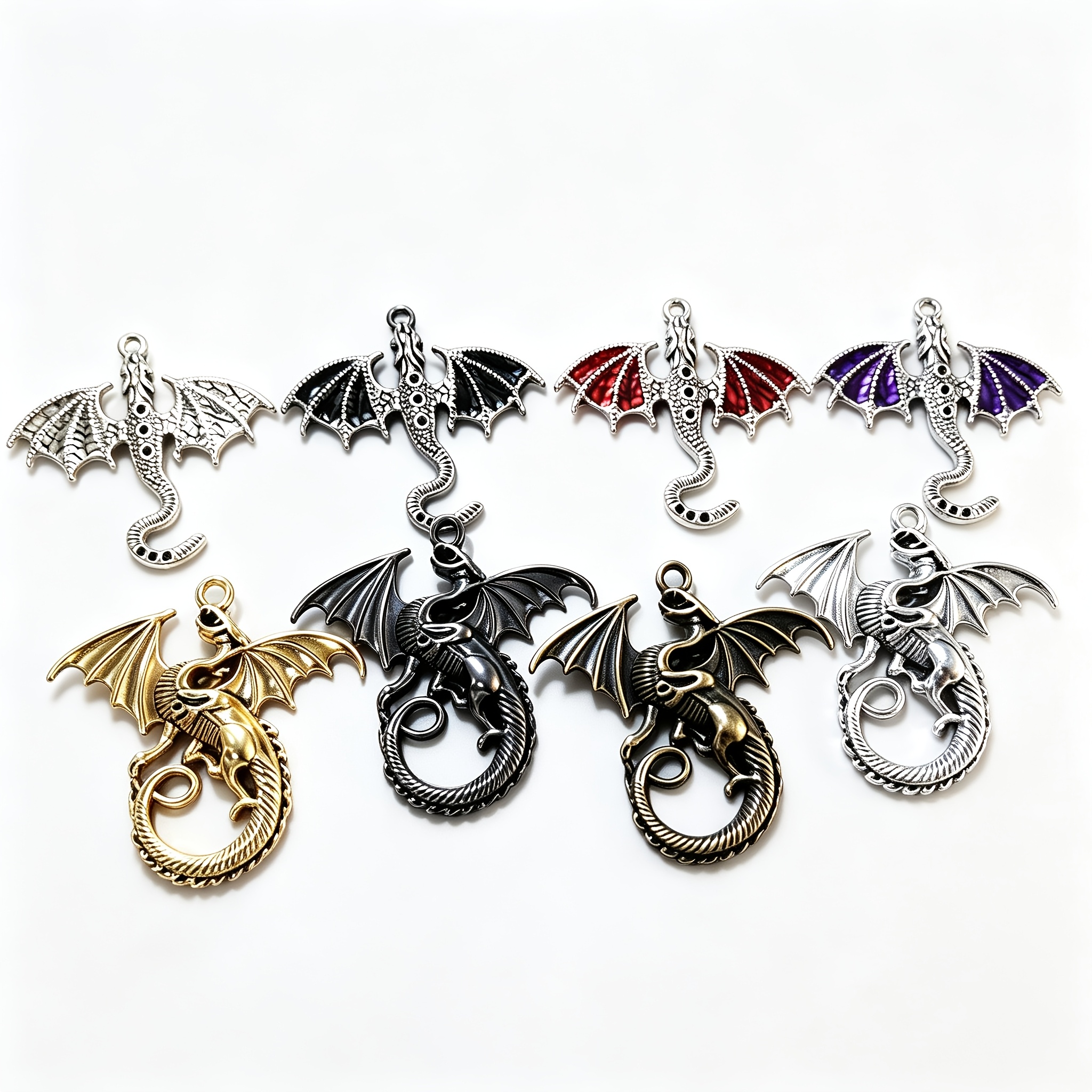 TEMU 8pcs Retro Decor For Edgy Fantasy Loving, Dark Theme , Halloween Christmas Birthday Gift Ornament For Backpack Charm, Keychain, Car Keychain &