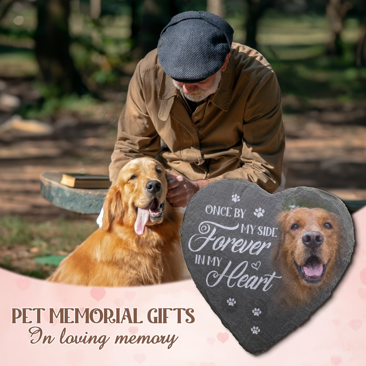 

[image Customization] Pet Memorial Gift, Natural Memorial Stone For Dogs, Pet Memorial Gift, Pet Loss Gift, Pet Memorial Stone, Cemetery Ornament, Cat Memorial Gift