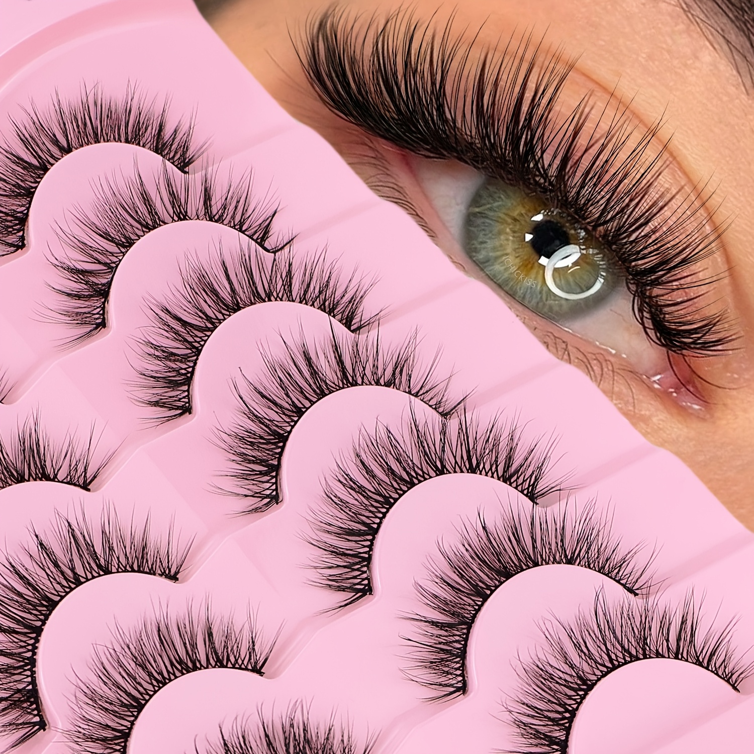 7 Pairs Of Lightweight And Fluffy False Eyelashes, Soft, Fluffy And Comfortable, Reusable, Suitable For Daily Wear, Festivals, Parties, And Weddings