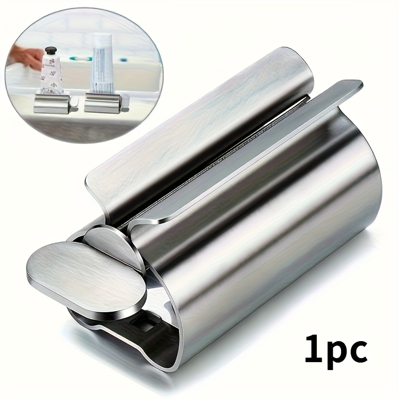 1/2pcs Toothpaste Squeezer- Hygienic, 304 Stainless Steel, Easy To Roll Design, Durable And , Manual Tube Squeezer| Modern Bathroom| Durable Structure, Toothpaste Tube Squeezer