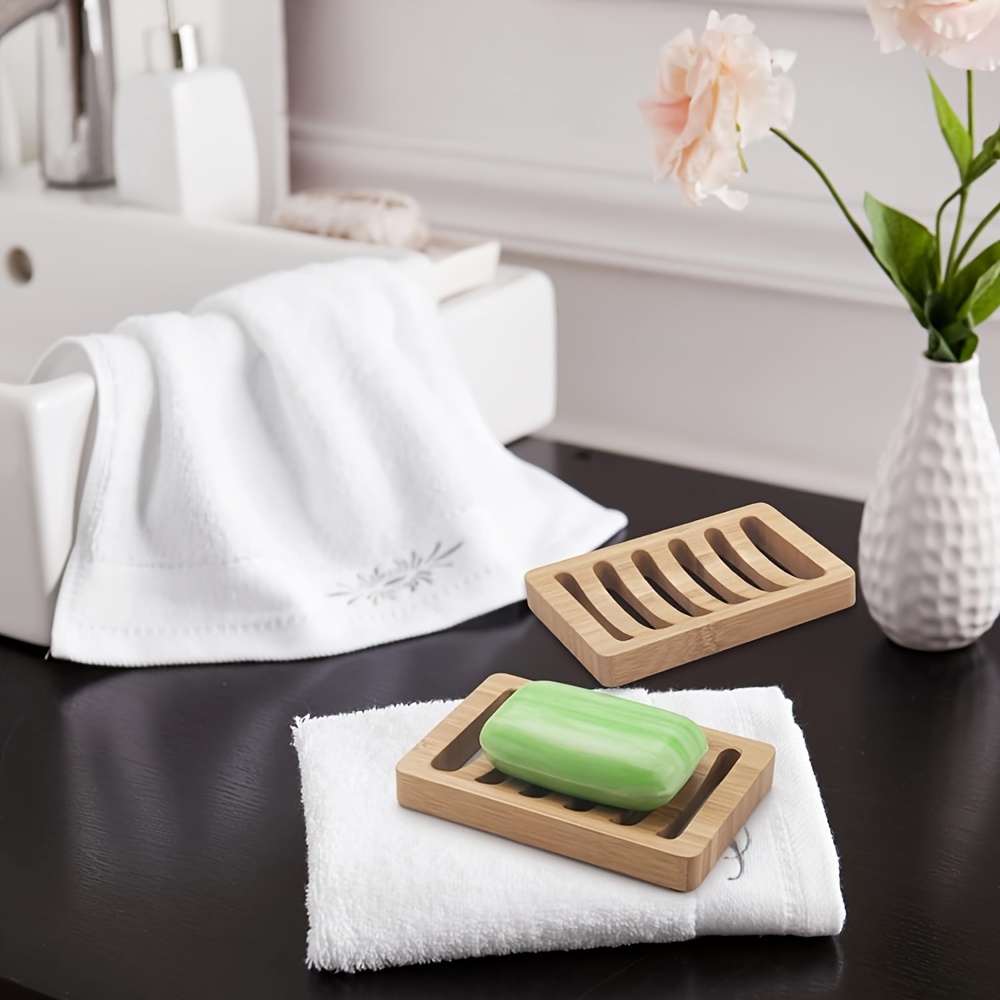 2025 Fashion Bamboo Drain Soap Box - Self Draining, High Quality Wooden Bath And Bathroom Soap Stand -