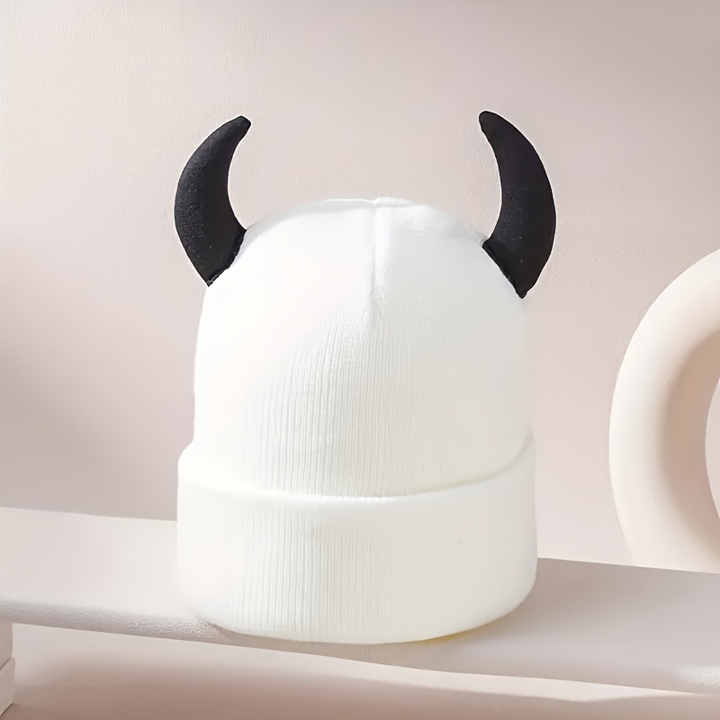 Beanie with Funny Little Devil Ear Decorations