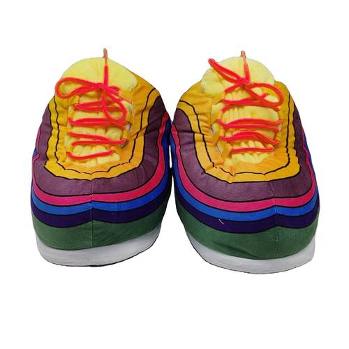 Trendy Colorful Sneaker Design Novelty Slippers, Cozy & Warm Indoor Soft Sole Shoes, Comfortable Thermal Indoor Slippers