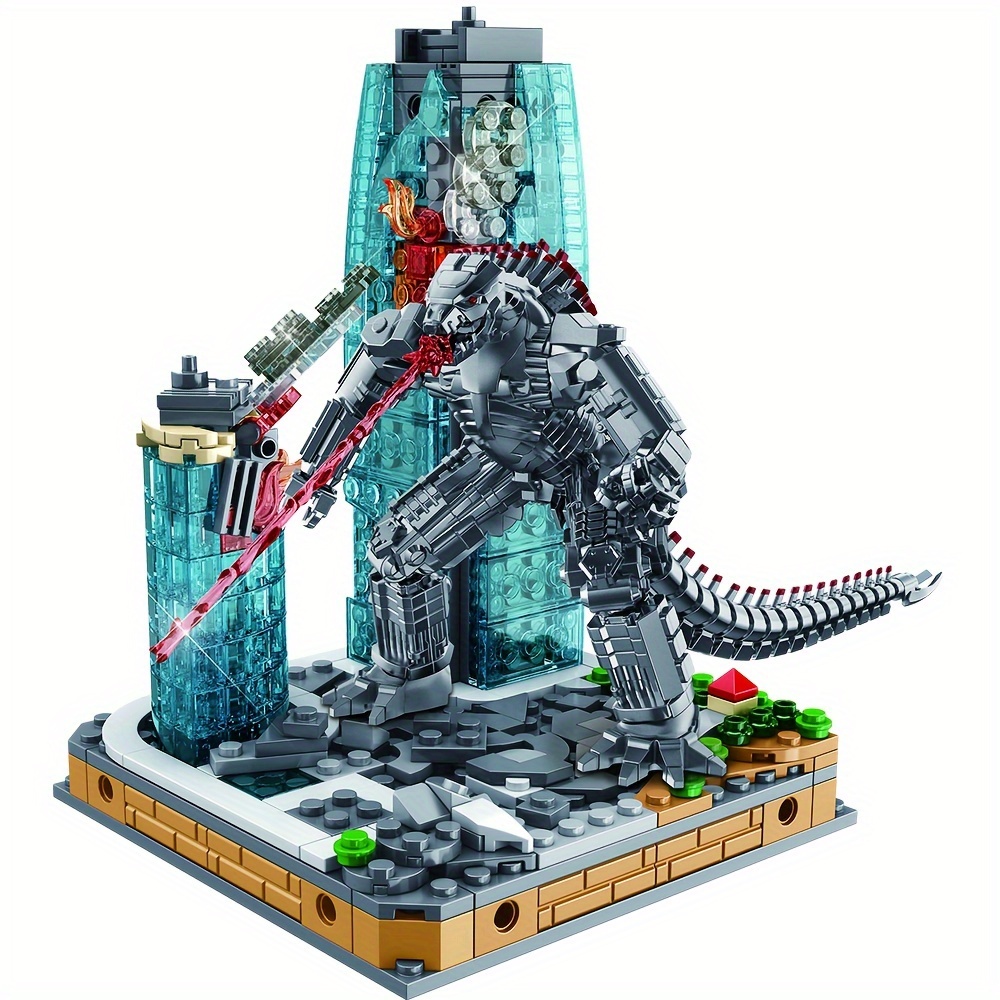 

Ideas Machine Dinosaur Monster Dueling Building Sets, 375 Pieces, Compatible With Legoed Particles