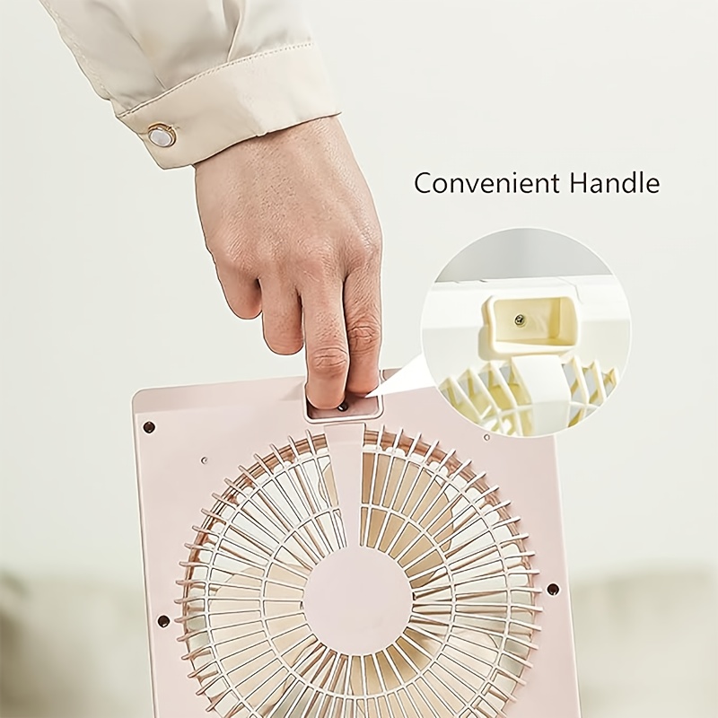 1pc mini usb rechargeable portable table fan plastic material with button control built in lithium battery indoor and outdoor use multiple components included details 8