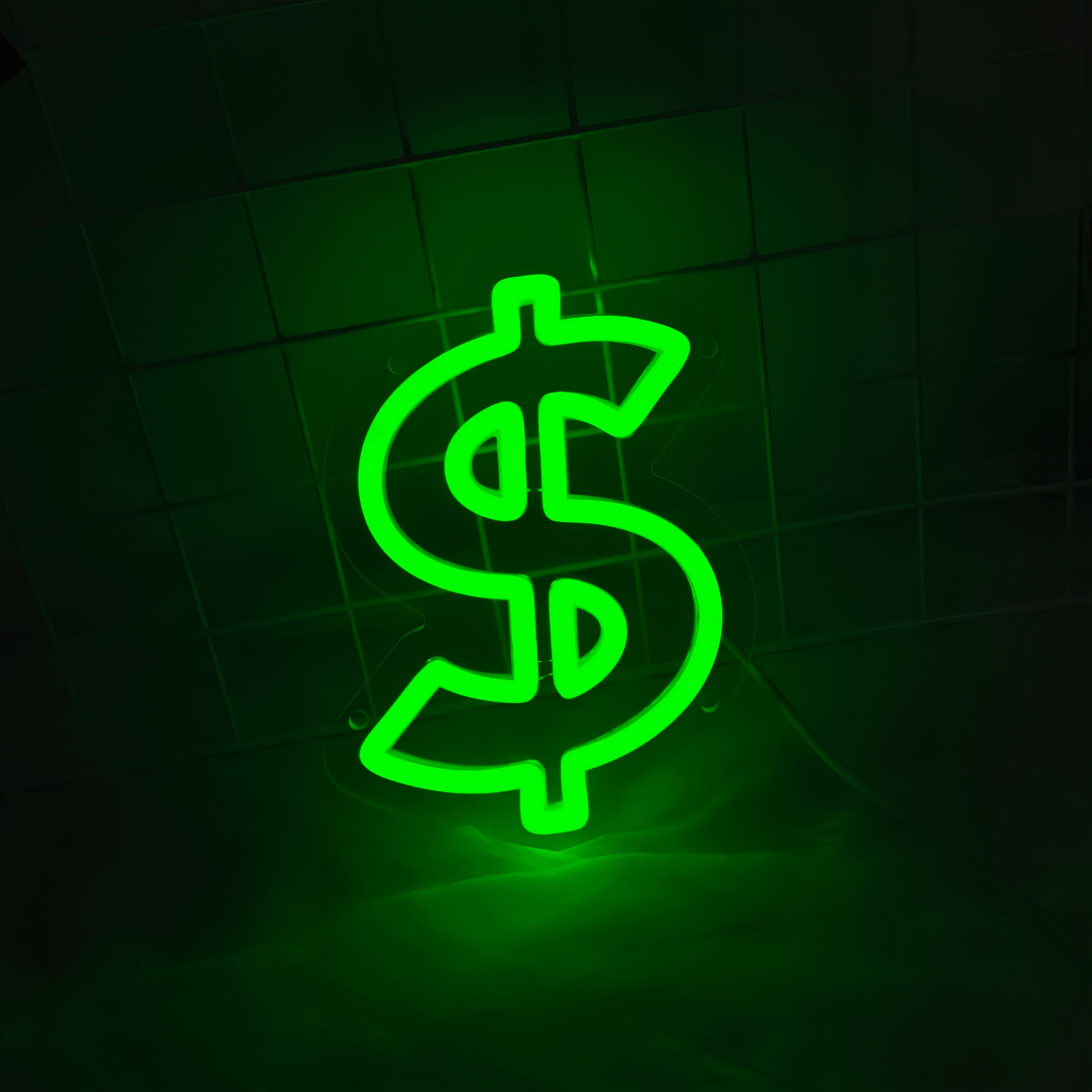 Image of Liuyang Dollar $ Neon Sign Led Wall Art, Usb Powered Light For Room Decor, For Man Cave, Bar, Party. Dimmable Brightness, Perfect Gift