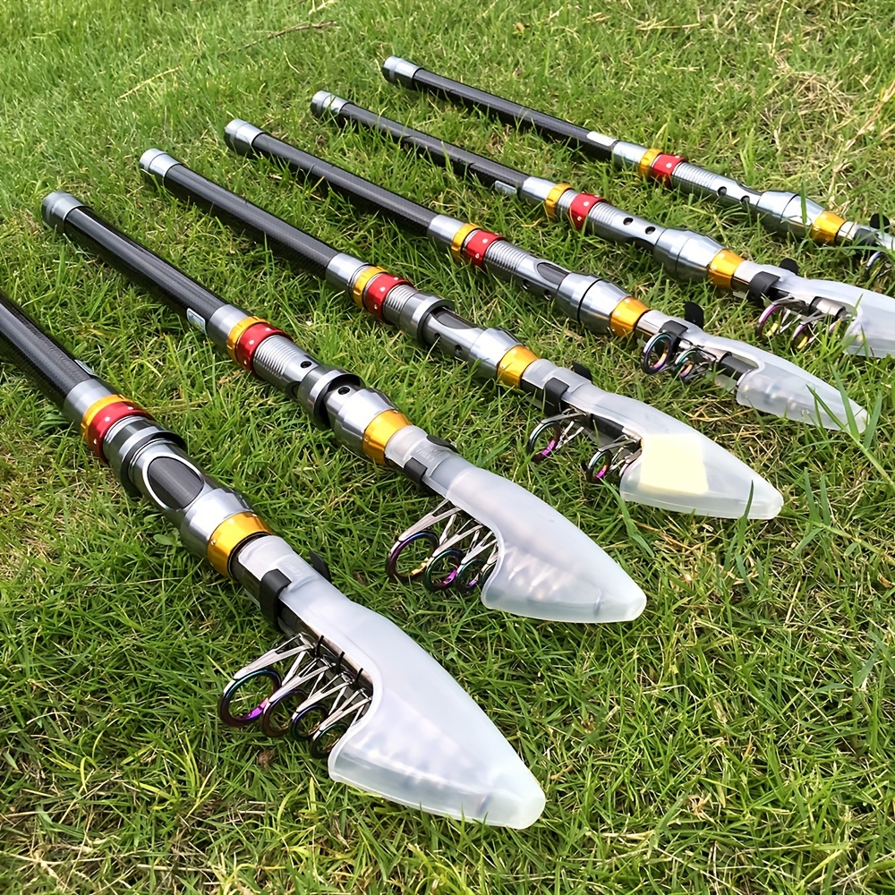 Compact 30-70cm Carbon Fiber Telescopic Fishing Rod - Medium Action, Light Power Surf Spinning Rod for Saltwater & Freshwater, Ideal for Travel & Holiday Fishing, Foldable, Gift for Anglers - Black (1 Pack)