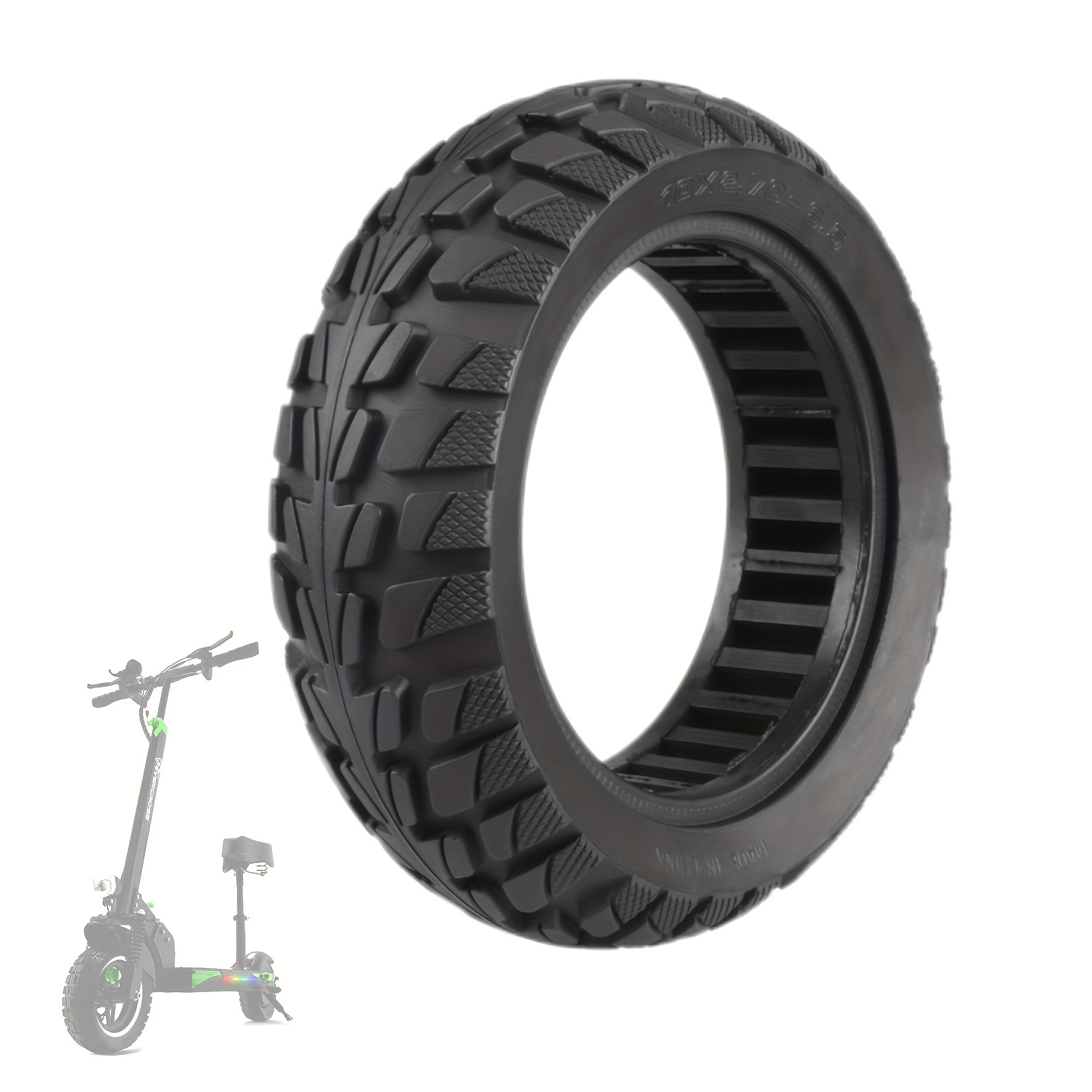 

Explosion-proof Solid Tires, 10 Inch Solid Tire 10x2.70 10x2.75 Tire For S Pro Scooter 70/65-6.5 Tubeless Puncture-proof Tire, Shockproof Design