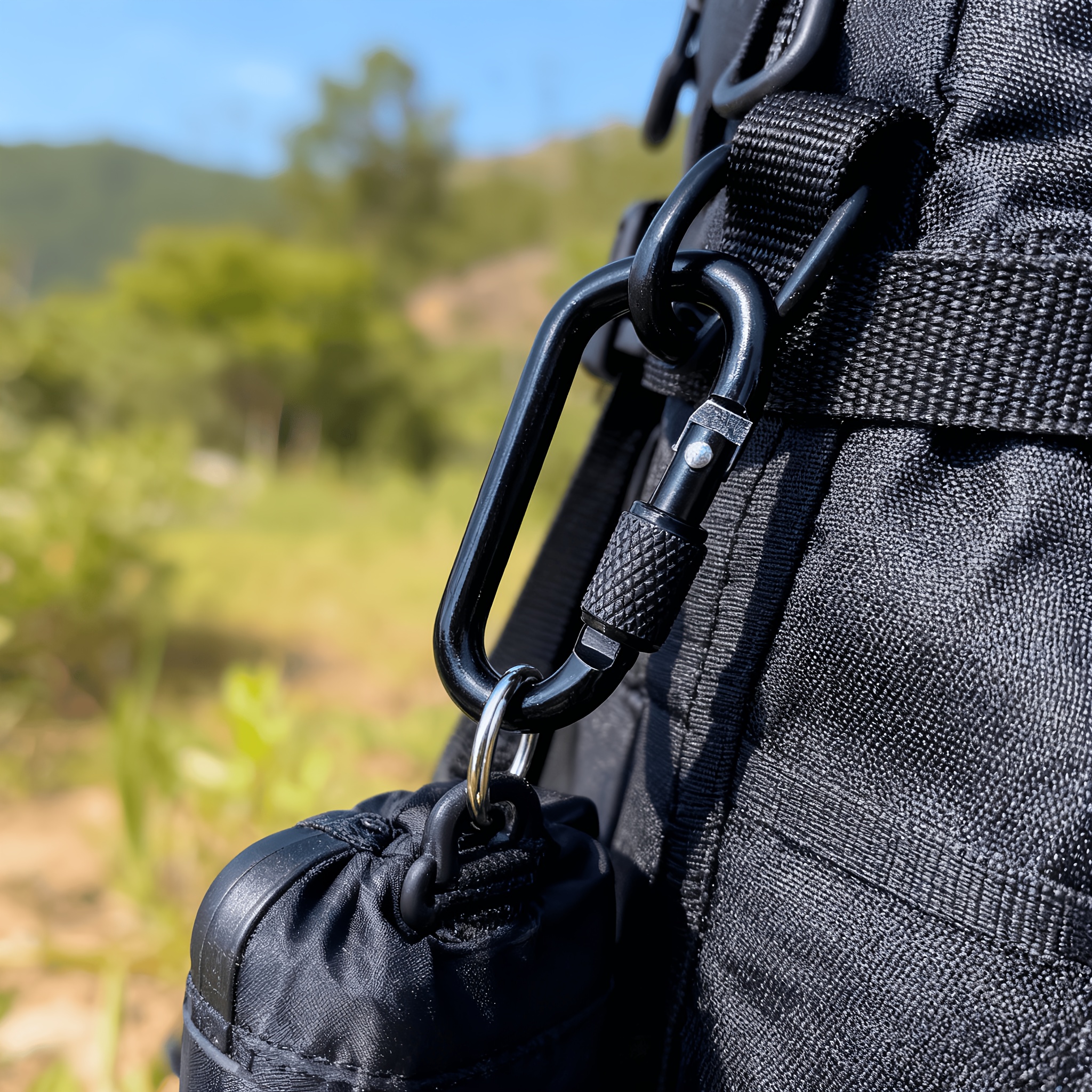 6-Pack Threaded Lock D-Type Quick-Release Carabiners