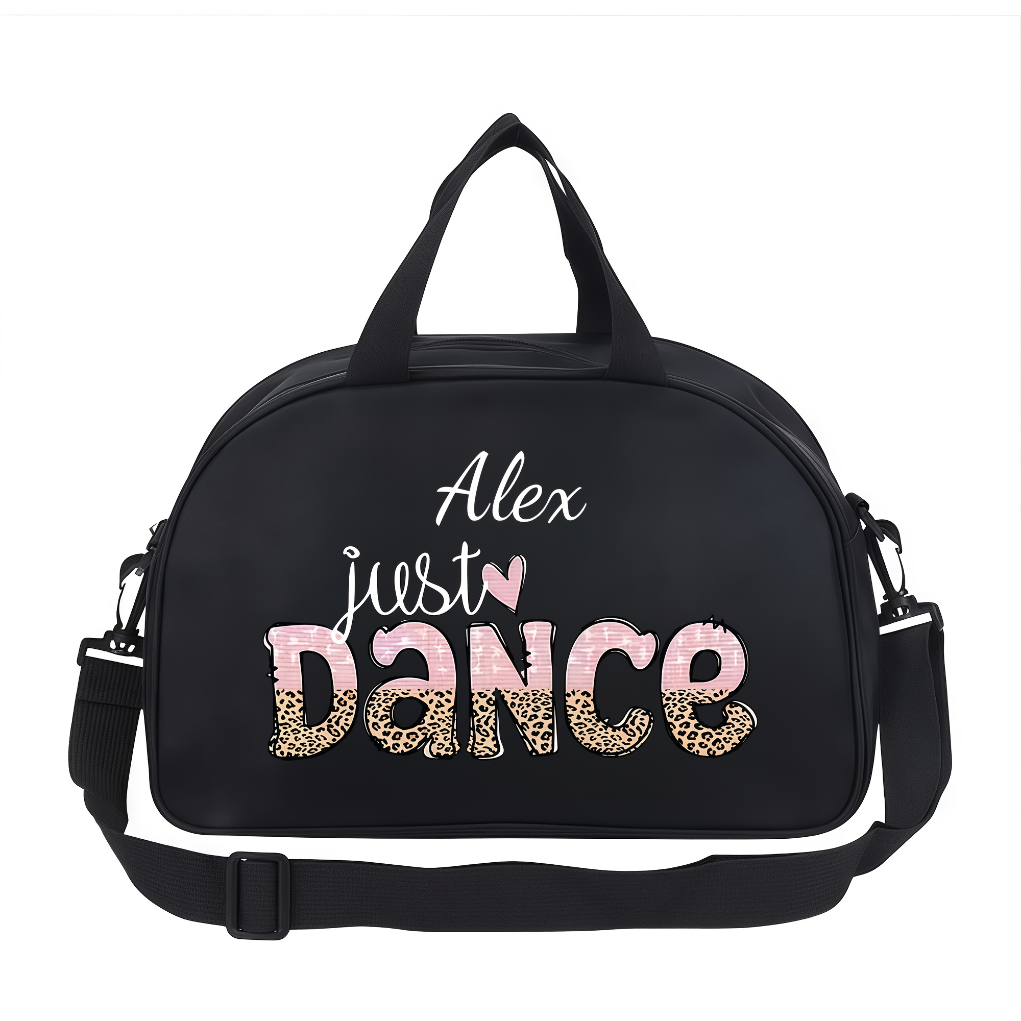 TEMU Customizable Women's Large-capacity Dance Bag - Foldable Tote Bag For Gym, Yoga, Travel, And Performances, With Adjustable Shoulder Strap -
