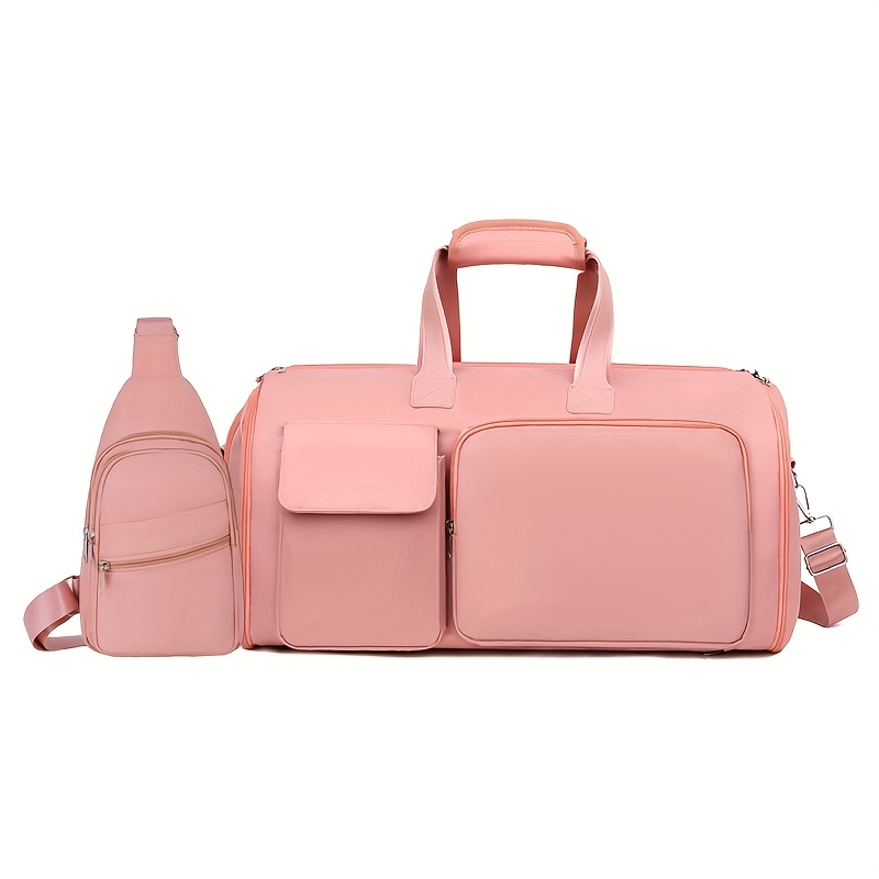 Moqueta de Nylon para Mujer, Bolso Multifuncional con Compartimento Separado Seco/Húmedo y Diseño de Zona para Zapatos, Mochila de Viaje con Muchas Bolsillos Ideal para Negocios y Viajes - Imagen 7
