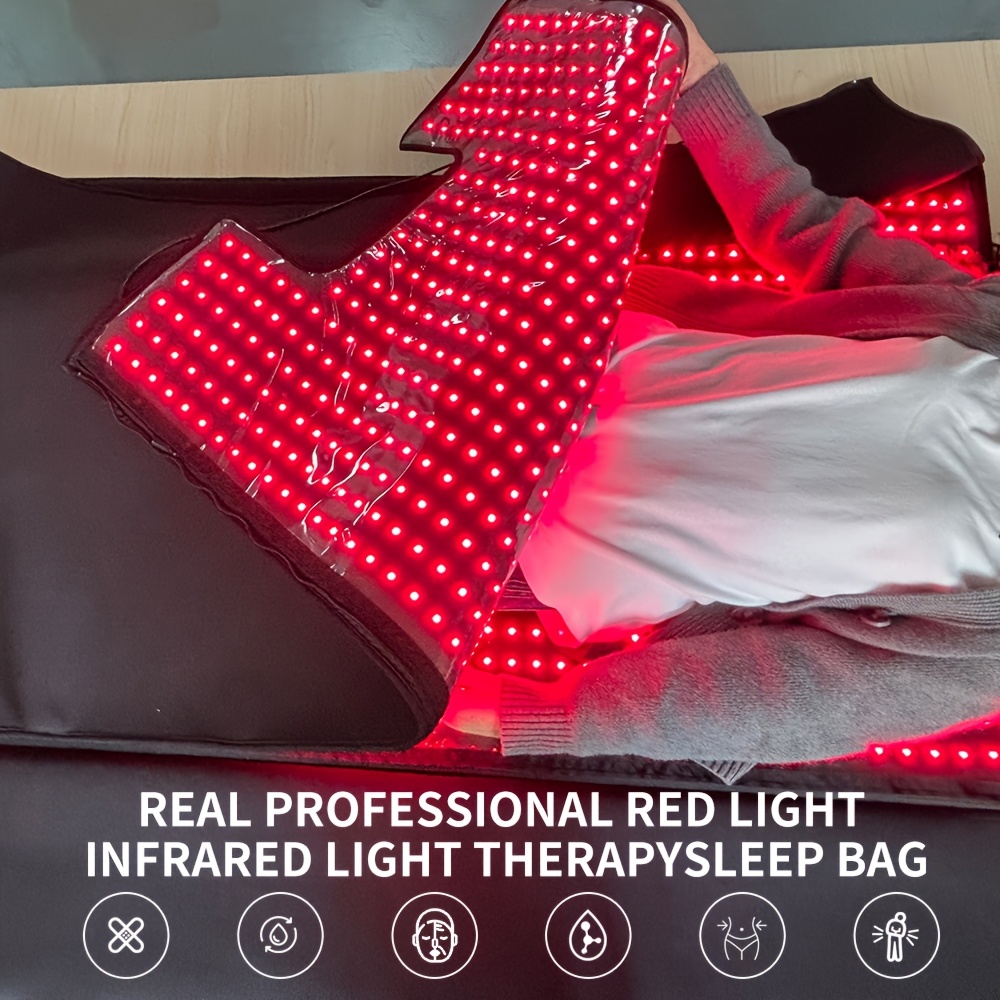 large red light blanket 2520 leds infrared red light sleep bag for full body   relieve joint or back red light mat 660 850nm wavelengths 71  32in local warehouse Product details 0