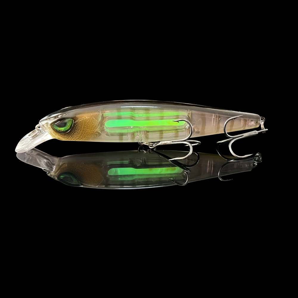 TEMU Qqnal 1pc Sinking Luminous Lure Bait 14.4g Sea Fishing Accessories With Tongue Plate, Far-skipping Hard Bait Rocker Crank Outdoor Fishing Fish