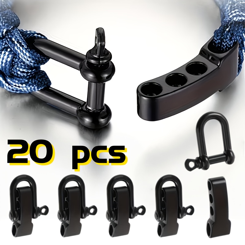 20 stück taktische schnallen im zufallsstil, mit schloss und modularen plattenadaptern, robuste d-ring-clips, für den täglichen tragekit, outdoor-schnellverschlussknöpfe