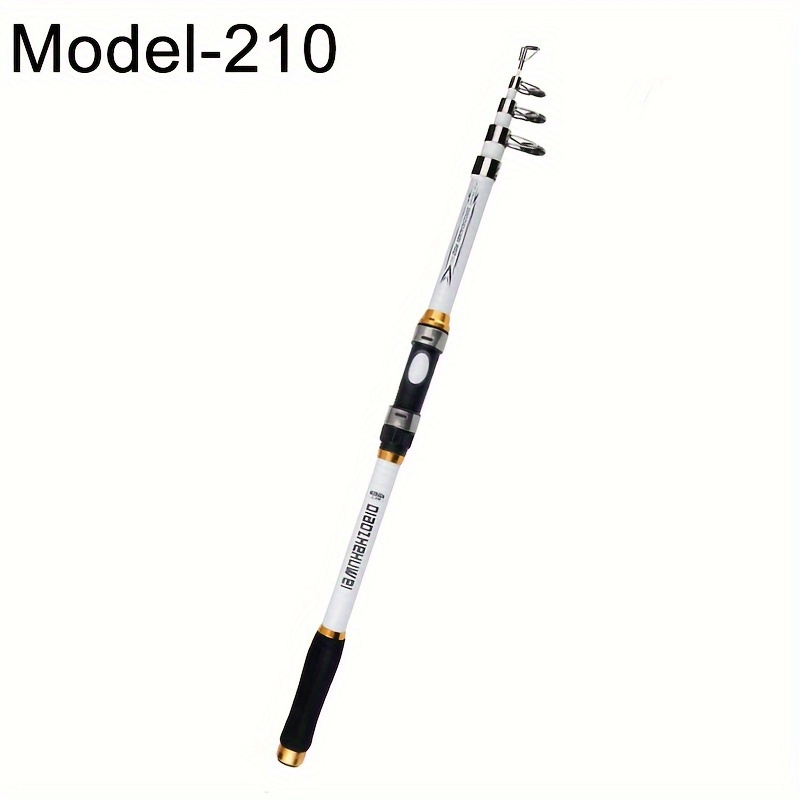 Image of Telescopic Fishing Rod - Straight Handle, Durable Fiberglass And Carbon Material, Portable, Lightweight, And Sensitive, Perfect For Beginners, Travel, And Saltwater Fishing